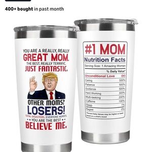 White and Silver #1 Mom Tumbler